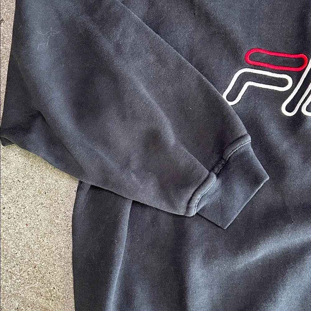 Vintage FILA Black Zip-Up Sweater